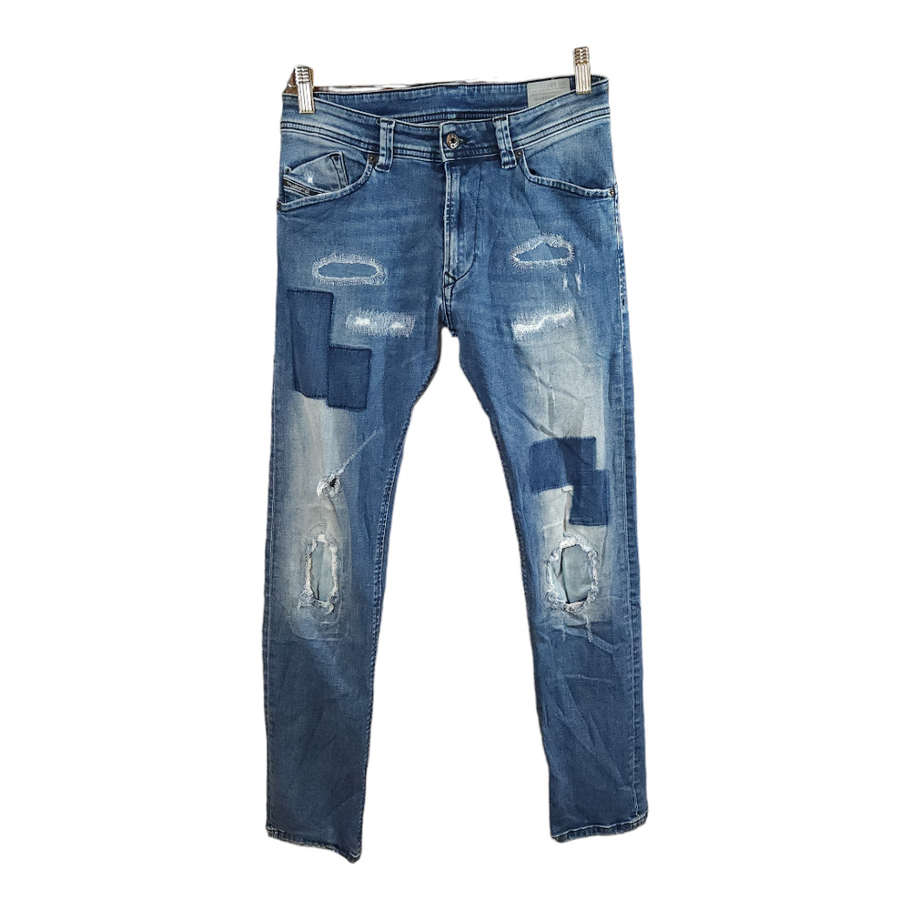 Diesel Darron-RJ Regular Slim Tapered Distressed Patchwork Jeans Girls' 14